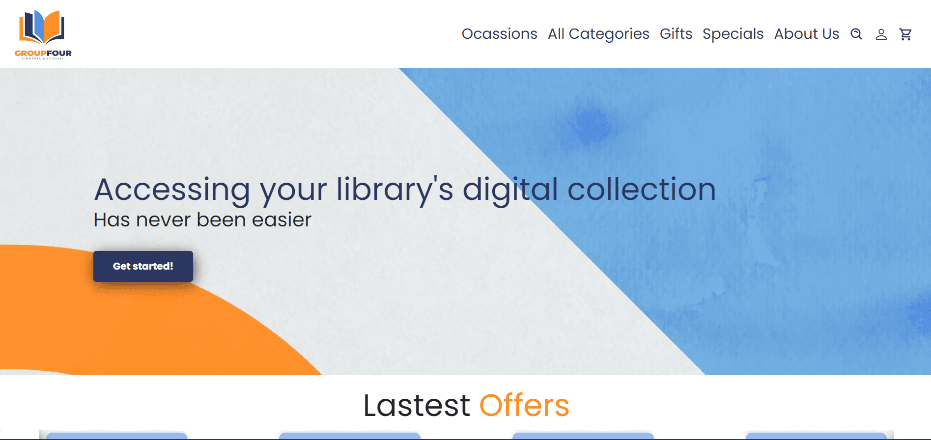 screenshot from Library web